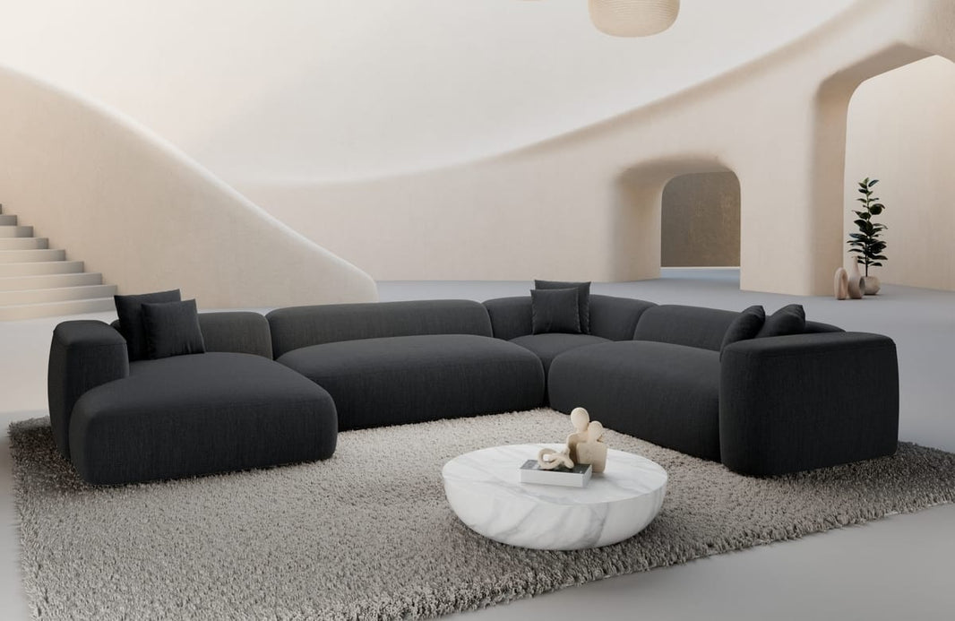 Wohnlandschaft Alcudia XXL U-Form in Stoff