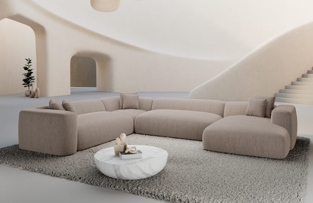 Wohnlandschaft Alcudia XXL U-Form in Stoff