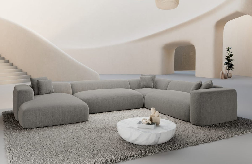 Wohnlandschaft Alcudia XXL U-Form in Stoff