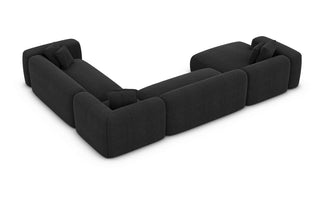 Wohnlandschaft Alcudia XXL U-Form in Stoff Schwarz