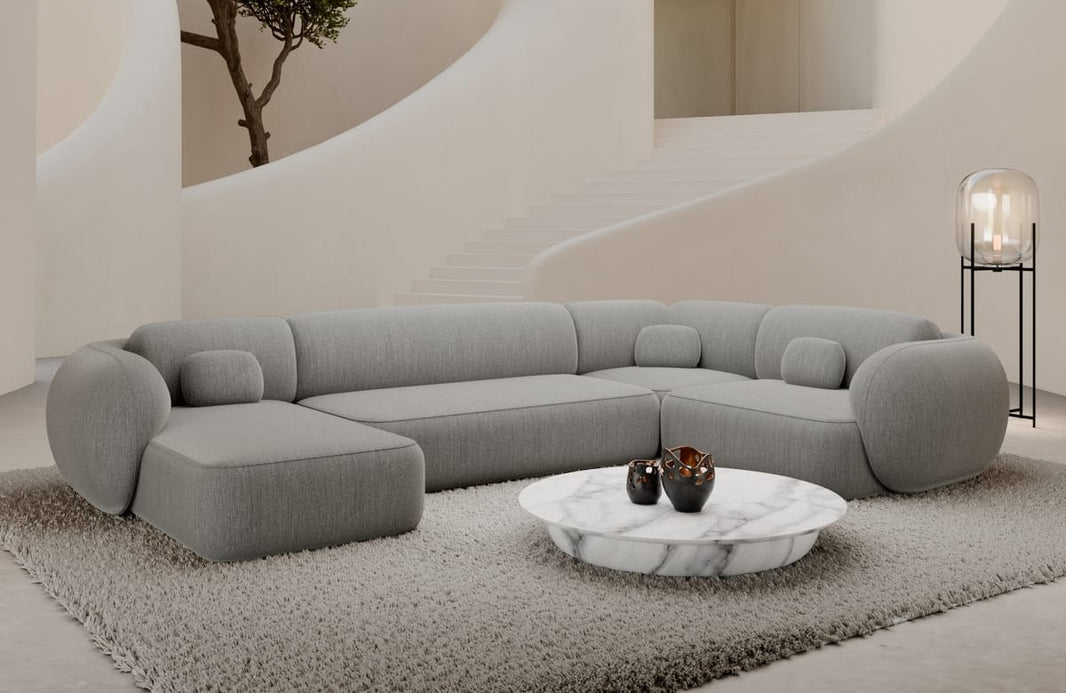 Wohnlandschaft Altea U-Form aus Stoff