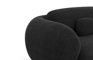 Wohnlandschaft Altea U-Form aus Stoff Schwarz