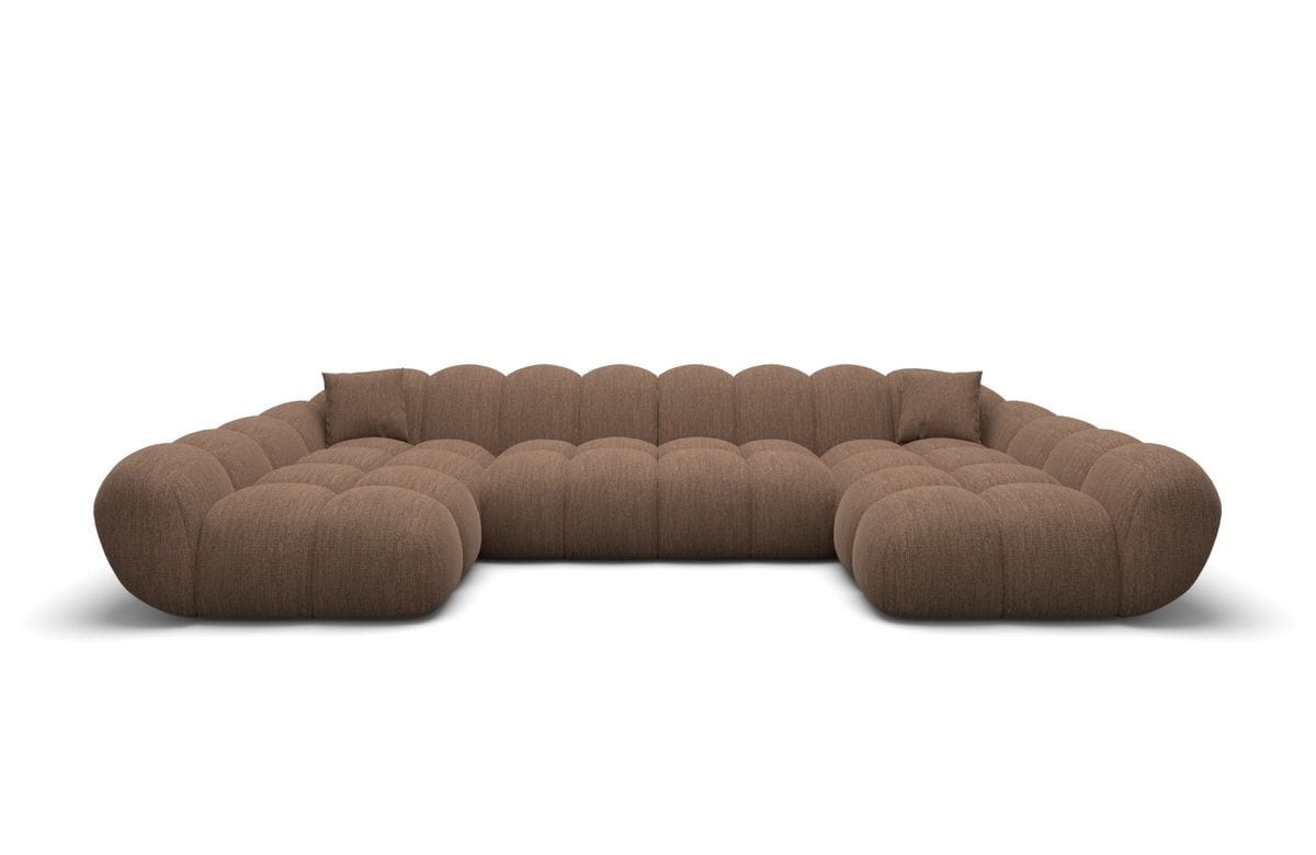 Couchlandschaft Maleron Studio U-Form in Stoff Braun