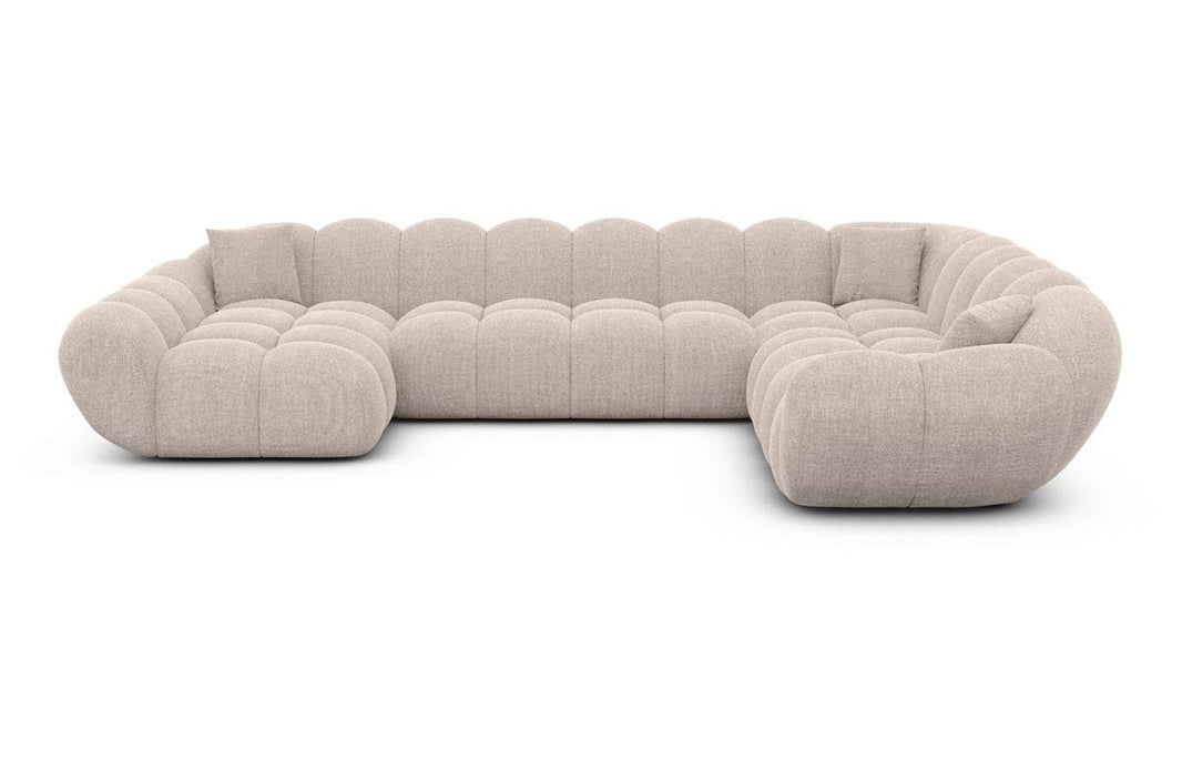 XXL Wohnlandschaft Maleron U-Form aus Stoff
