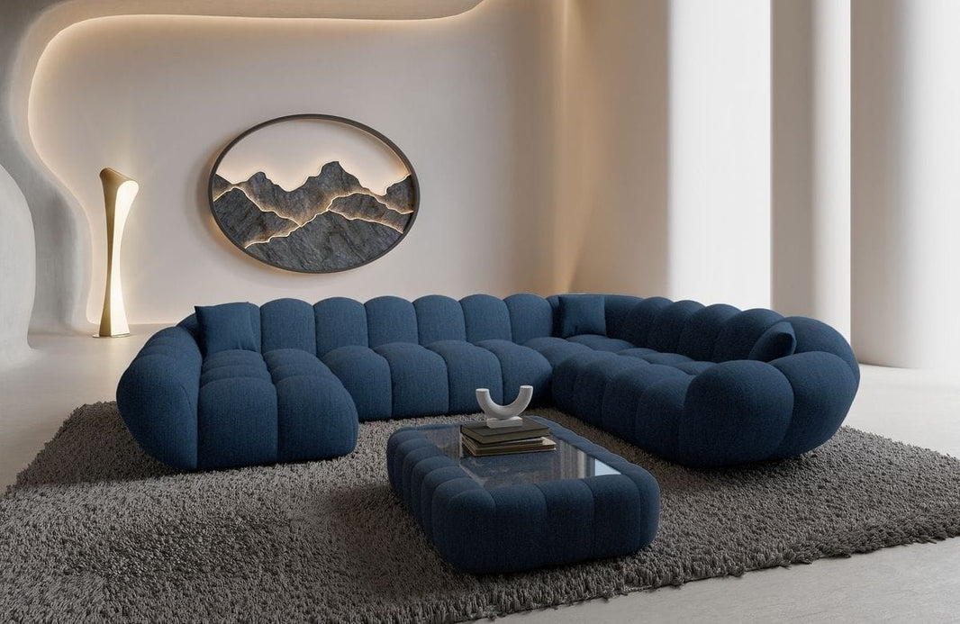 XXL Wohnlandschaft Maleron U-Form aus Stoff
