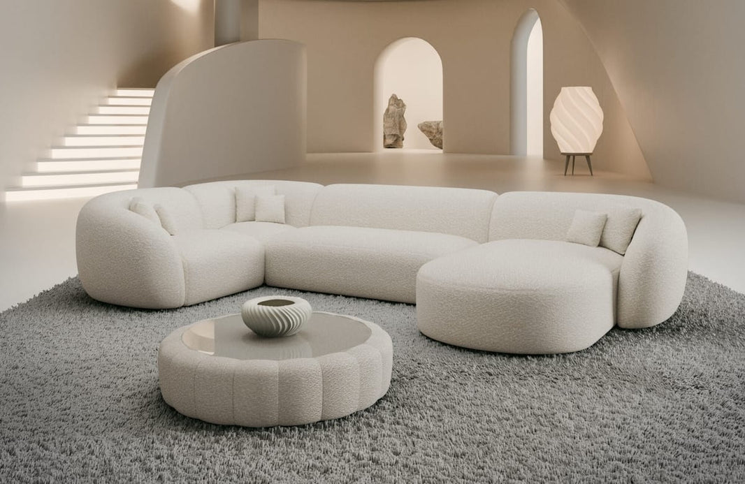 Wohnlandschaft Sorelia U-Form aus Stoff