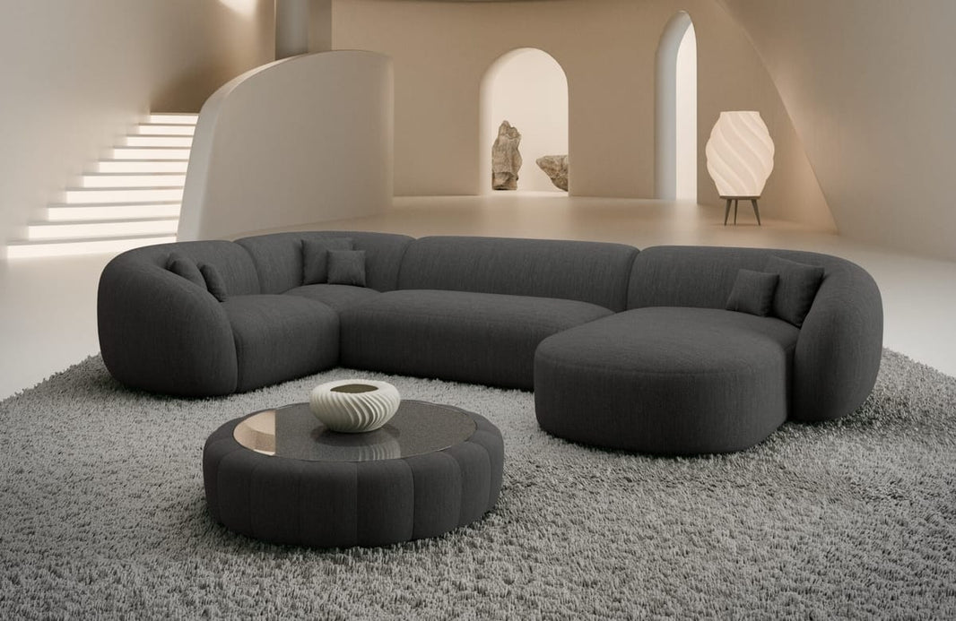 Wohnlandschaft Sorelia U-Form aus Stoff