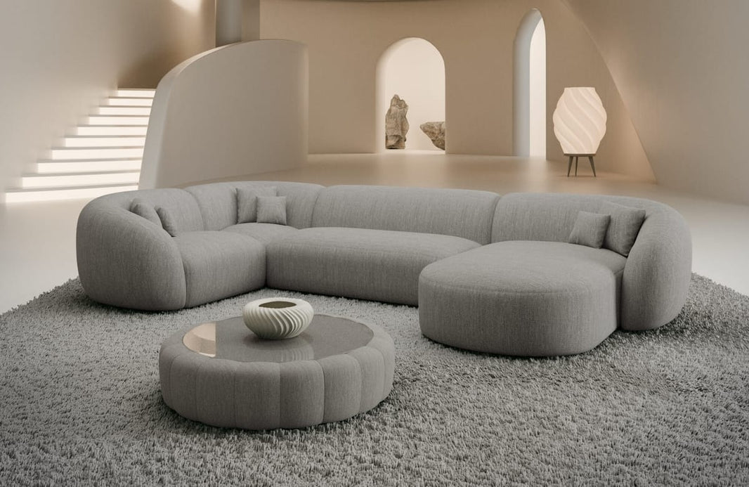 Wohnlandschaft Sorelia U-Form aus Stoff
