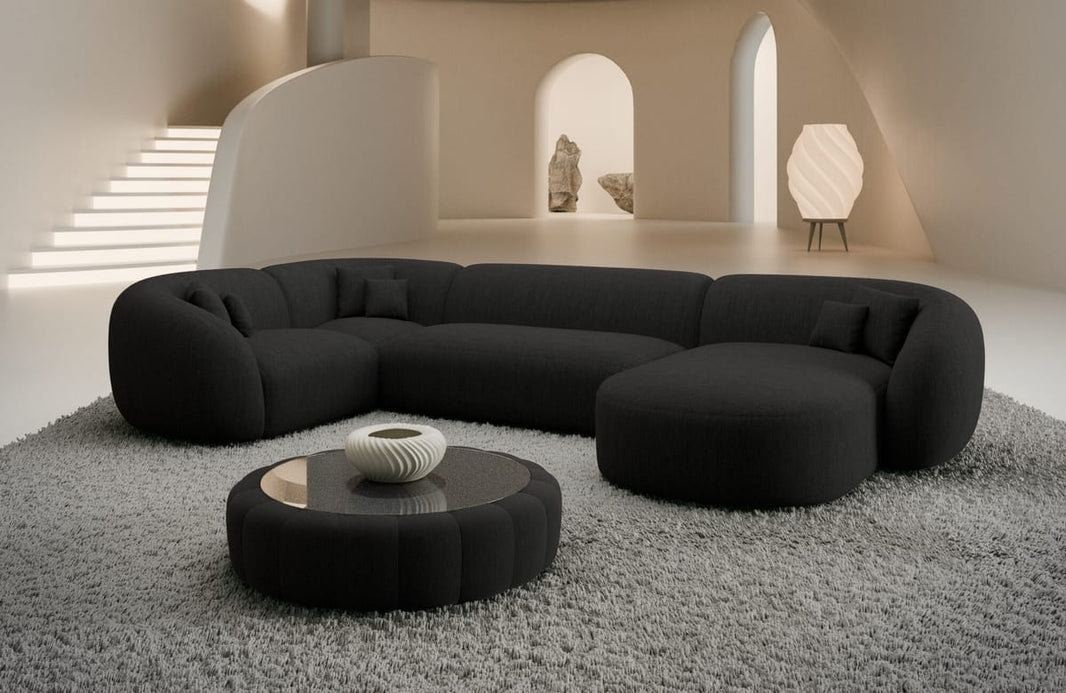 Wohnlandschaft Sorelia U-Form aus Stoff