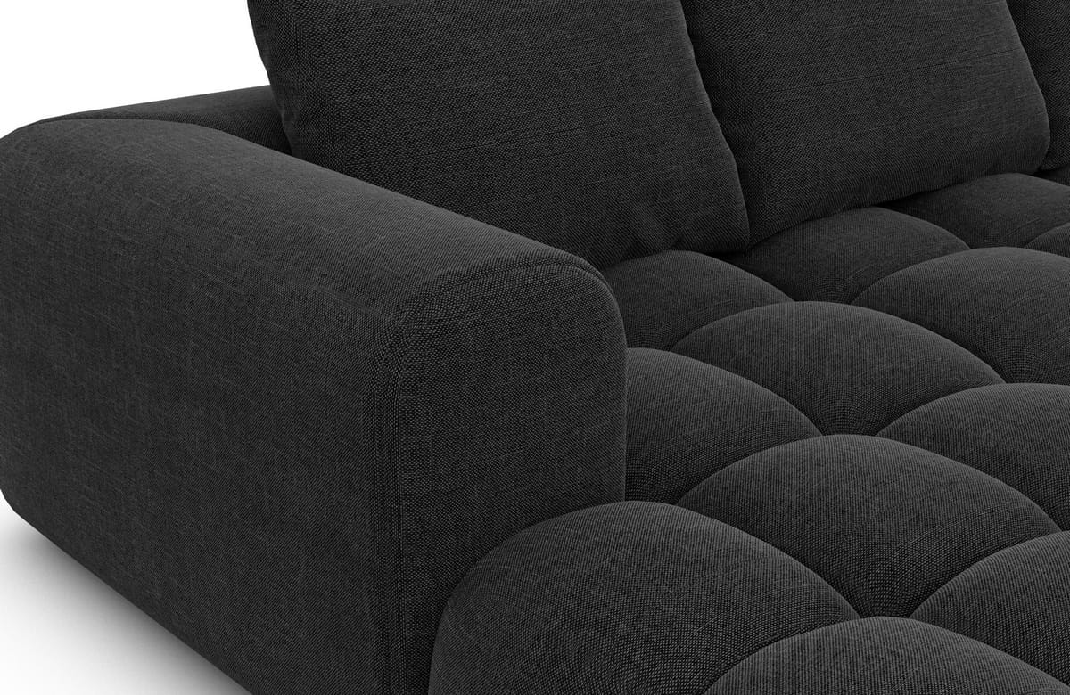 Couchlandschaft Casaluna U-Form in Stoff Schwarz