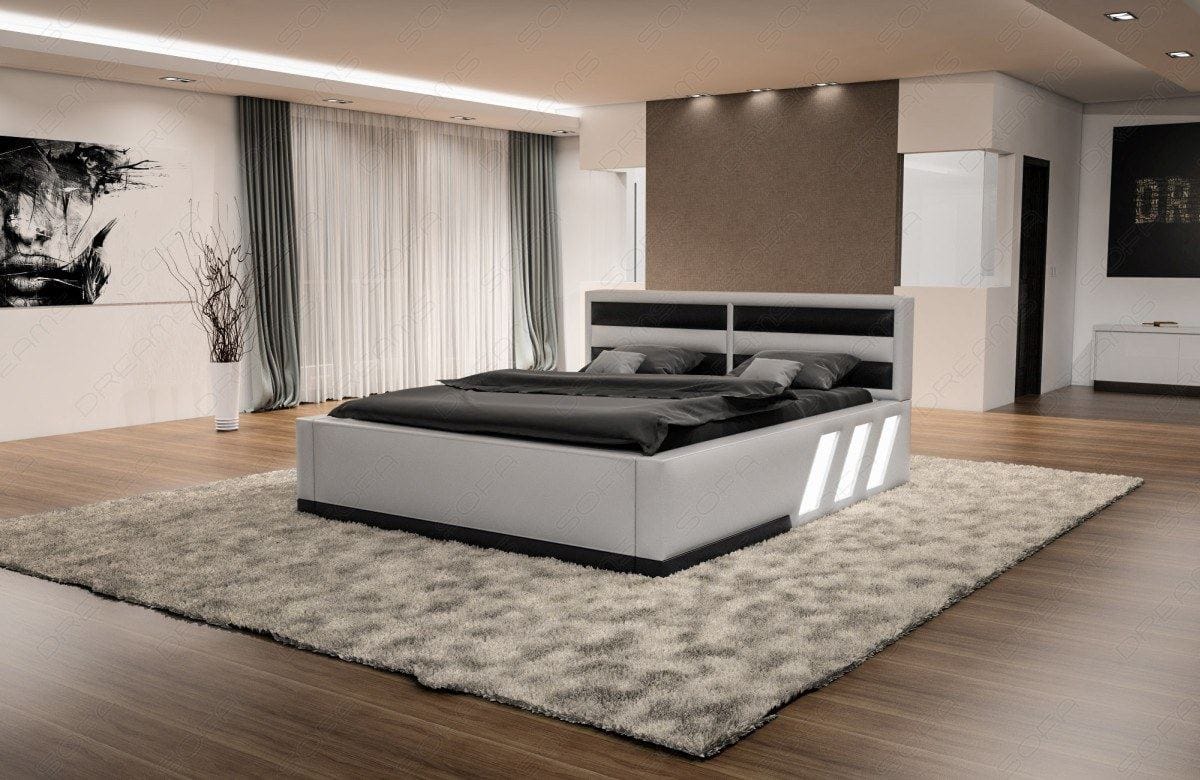Bett Komplettbett Apollonia Weiß-Schwarz
