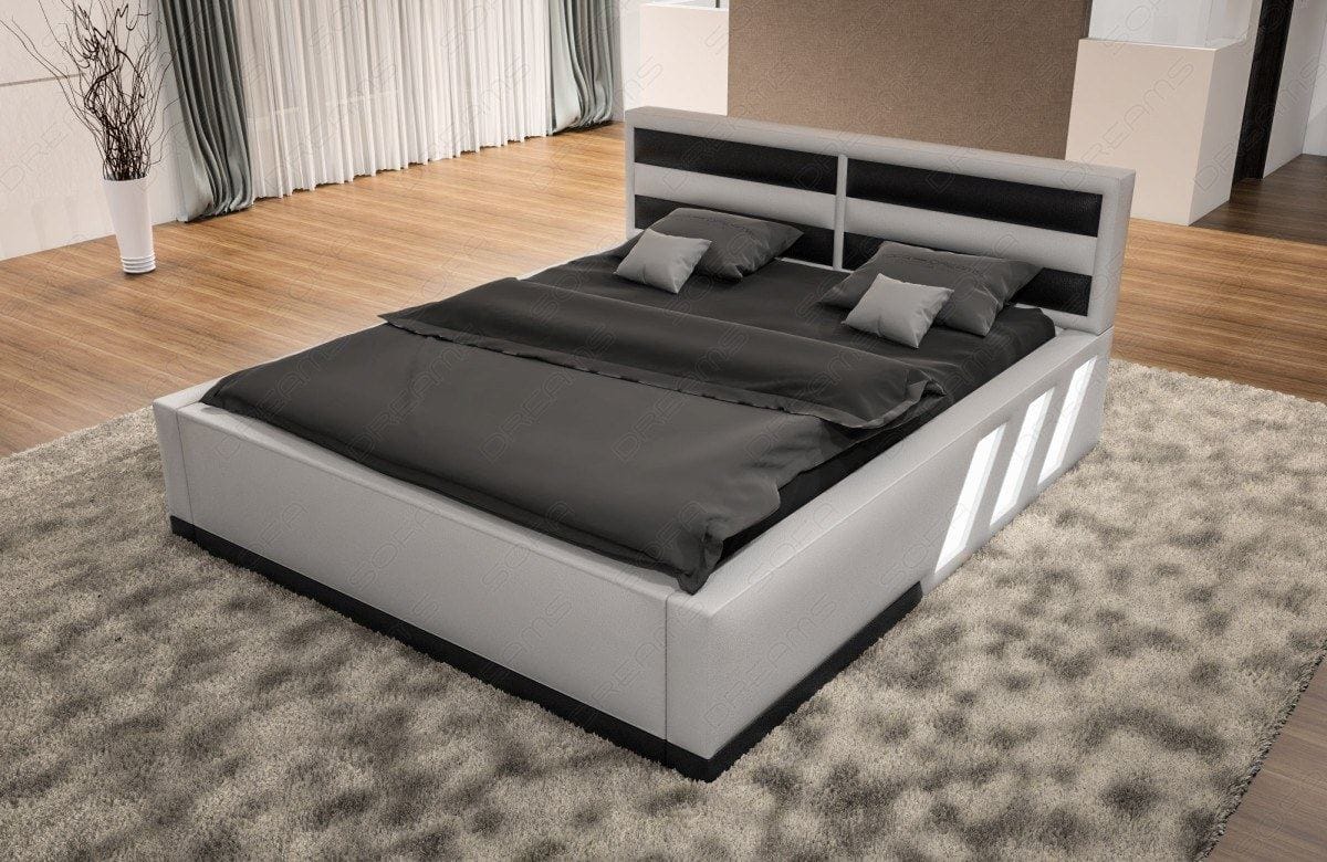 Bett Komplettbett Apollonia Weiß-Schwarz