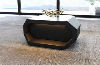 Couchtisch Asti Eleganz in Leder Schwarz