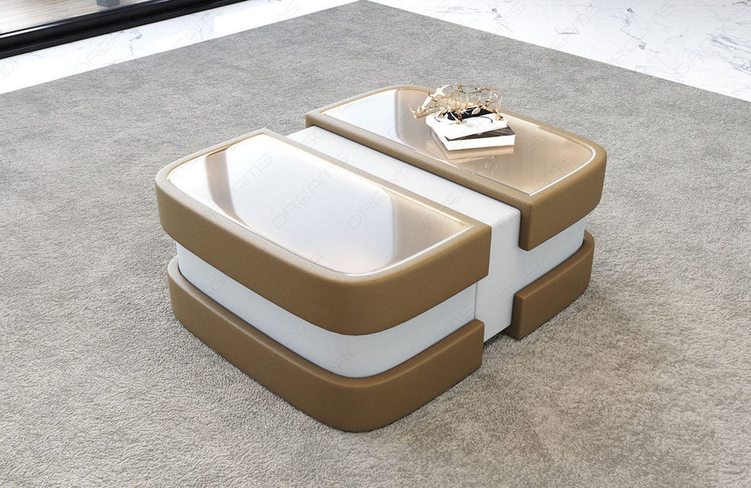Couchtisch Elegante Modell Lederoptik