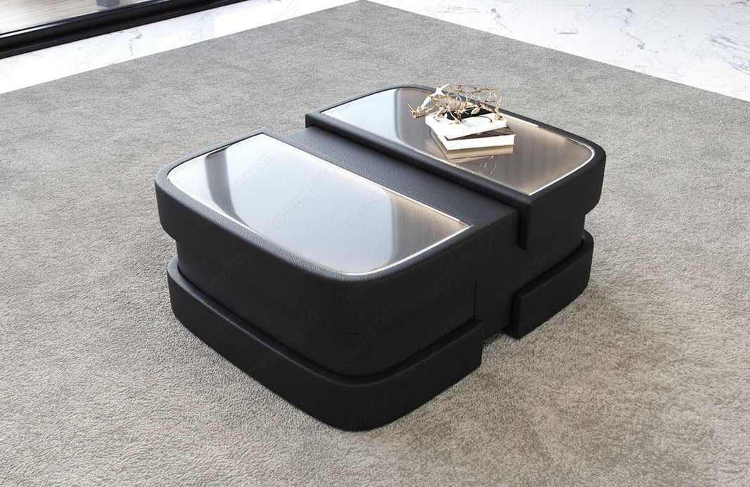 Couchtisch Elegante Modell Lederoptik