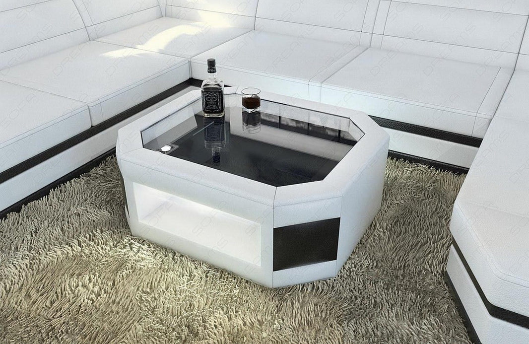 Couchtisch Prato in Leder