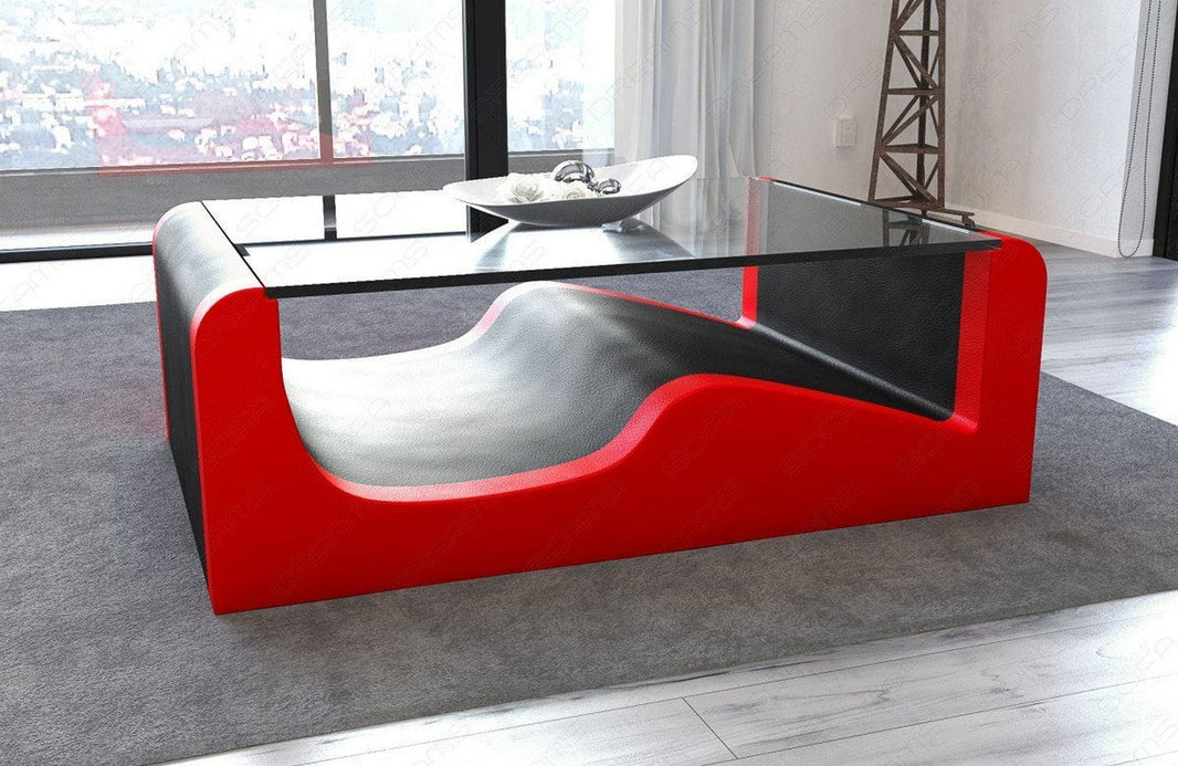 Couchtisch Wave in Leder