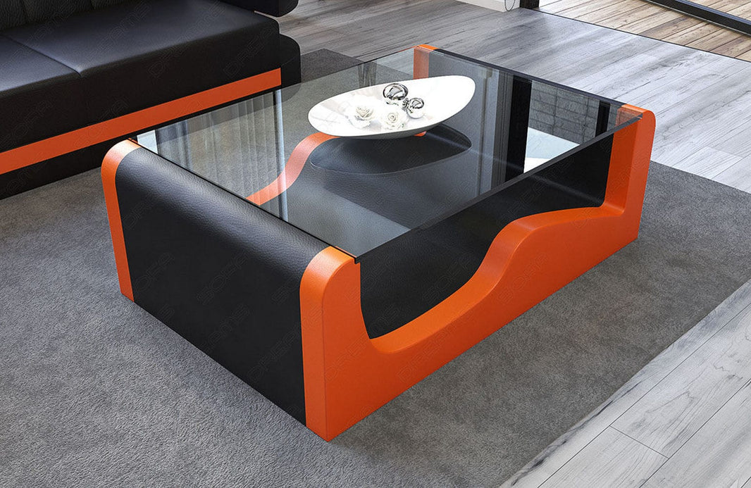 Couchtisch Wave in Leder
