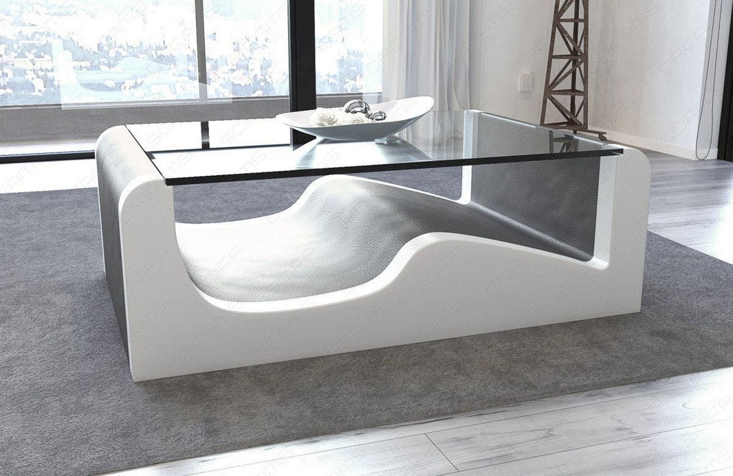Couchtisch Wave in Leder