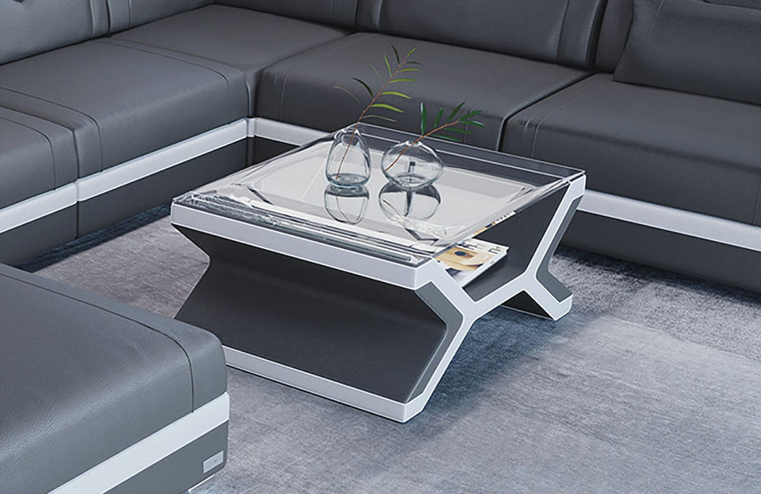 Couchtisch Napoli Eleganz in Leder