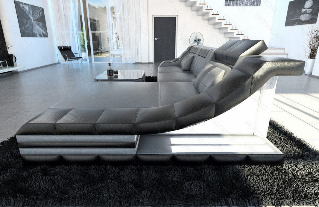 Couch Turino L-Form in Leder