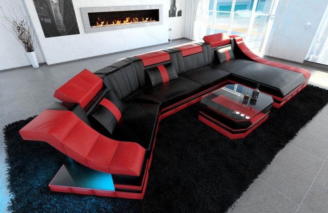 Leder Couch Turino C-Form