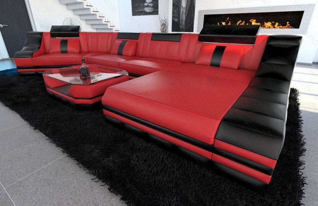 Leder Couch Turino C-Form