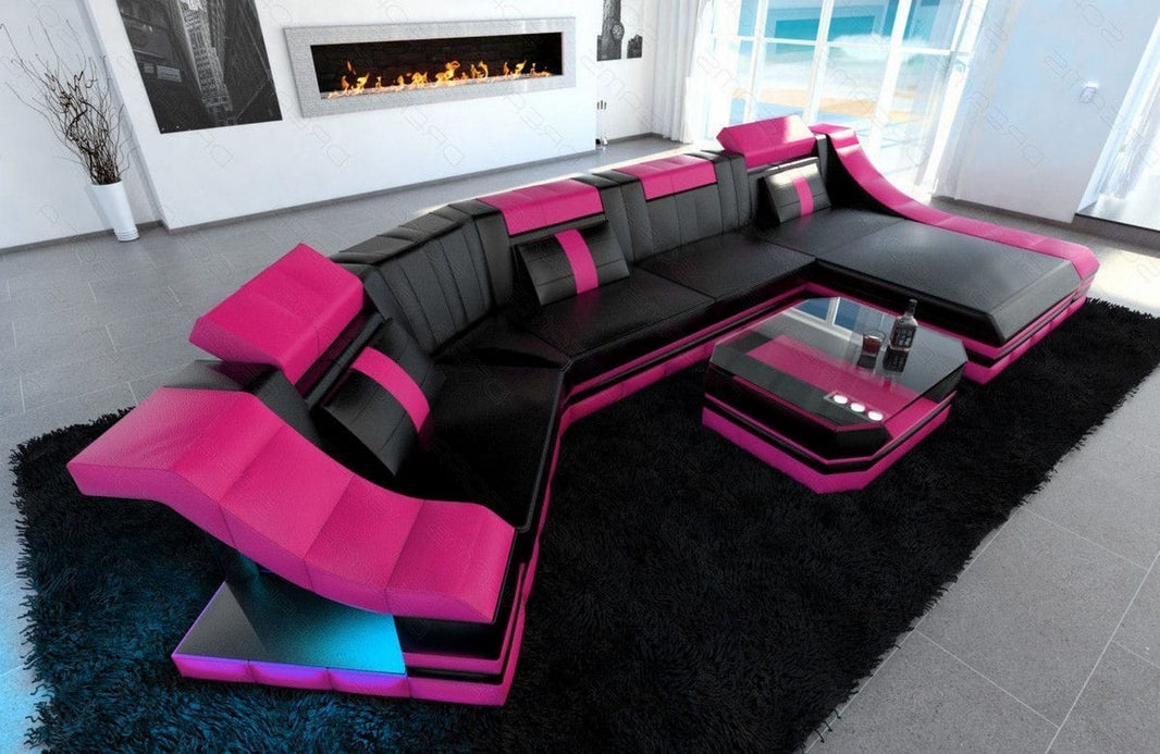 Leder Couch Turino C-Form