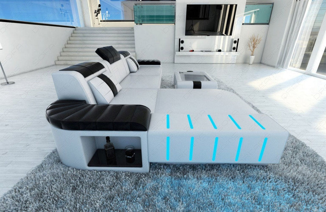 Ecksofa Bellagio L-Form in Leder
