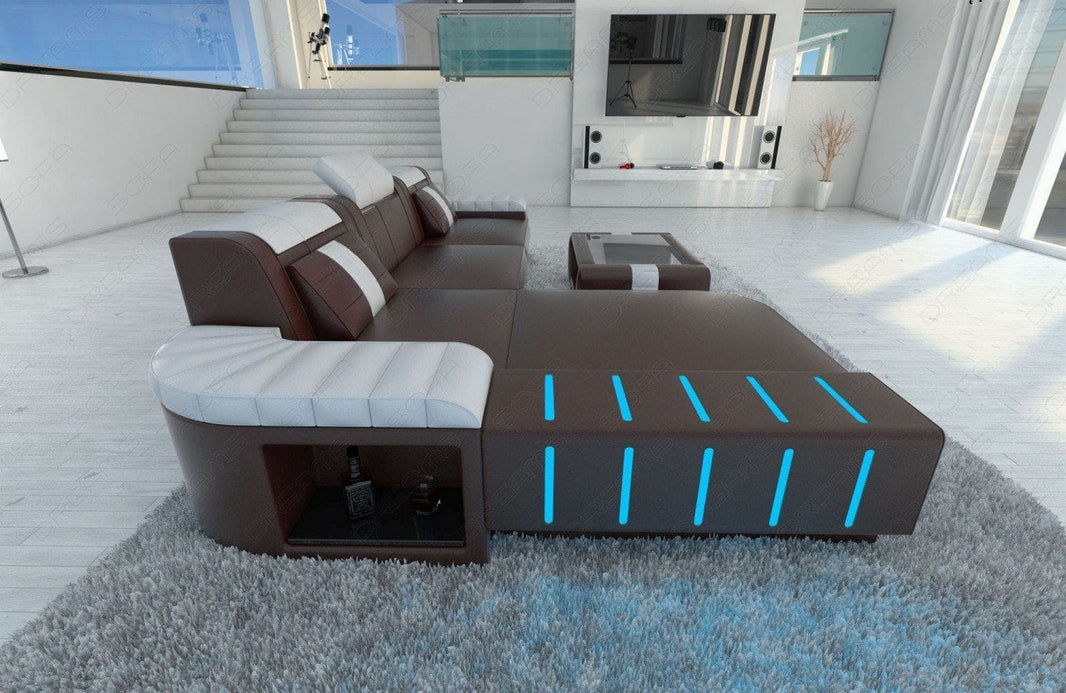 Ecksofa Bellagio L-Form in Leder