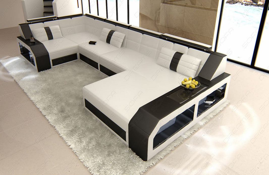Leder Couch Arezzo U-Form