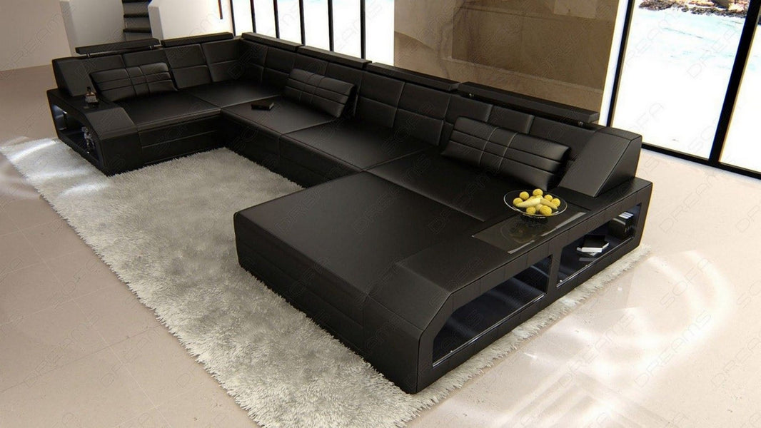 Leder Couch Arezzo U-Form