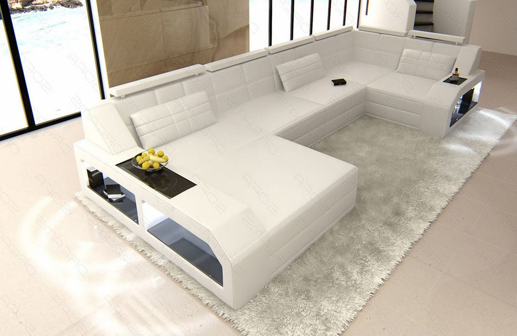 Leder Couch Arezzo U-Form