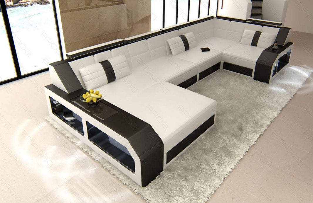 Leder Couch Arezzo U-Form