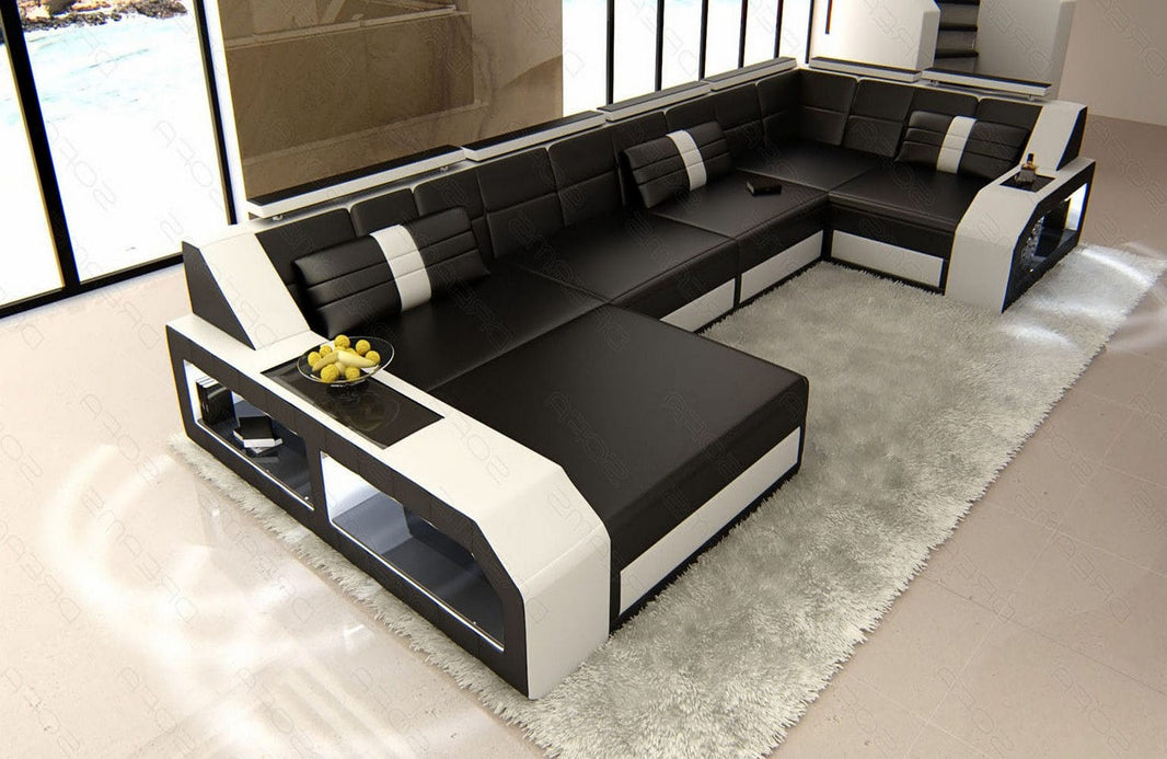 Leder Couch Arezzo U-Form