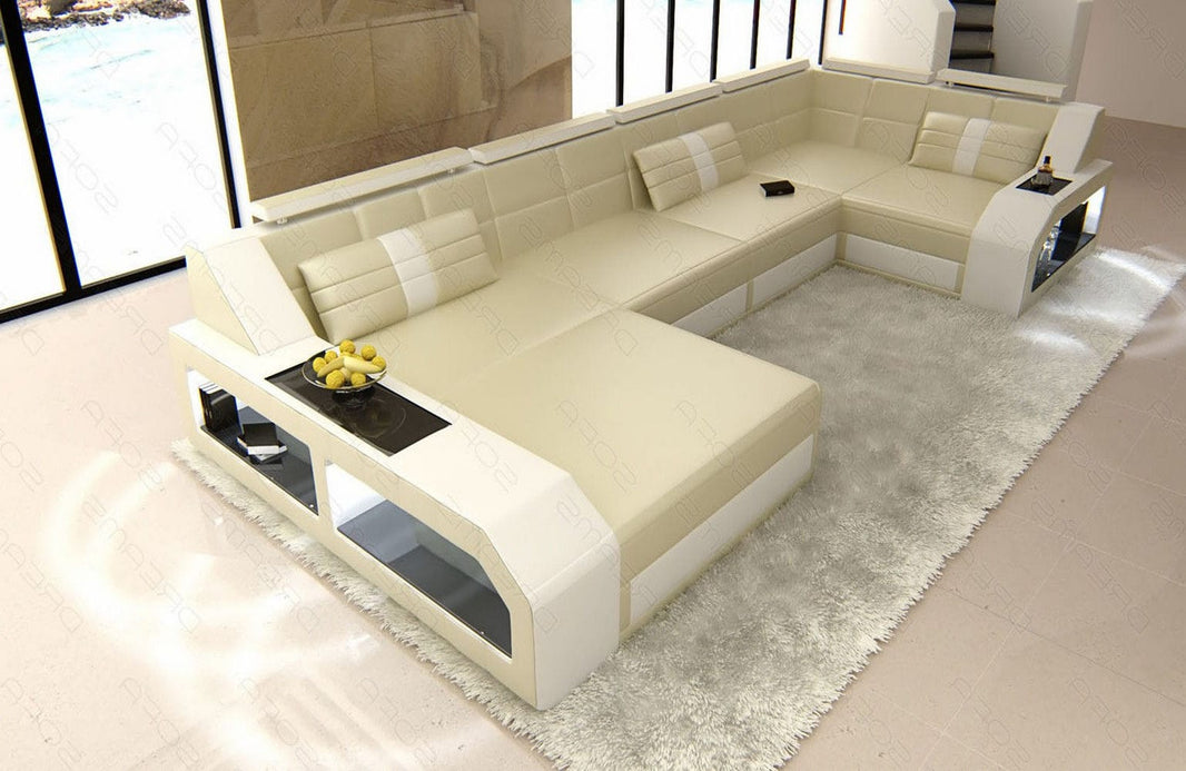 Leder Couch Arezzo U-Form