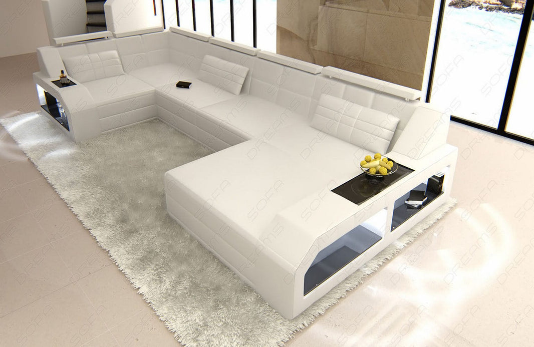 Leder Couch Arezzo U-Form