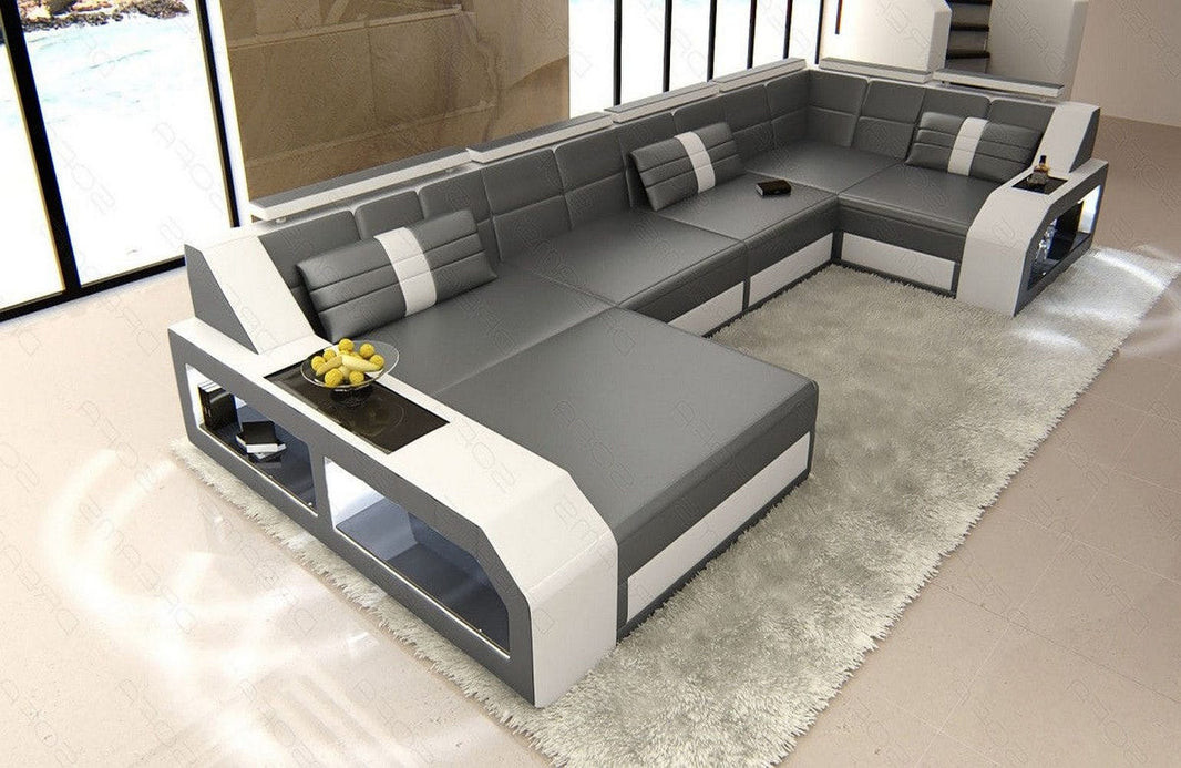Leder Couch Arezzo U-Form