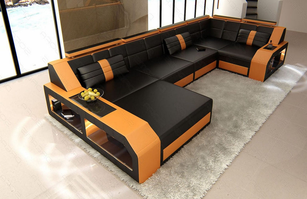 Leder Couch Arezzo U-Form