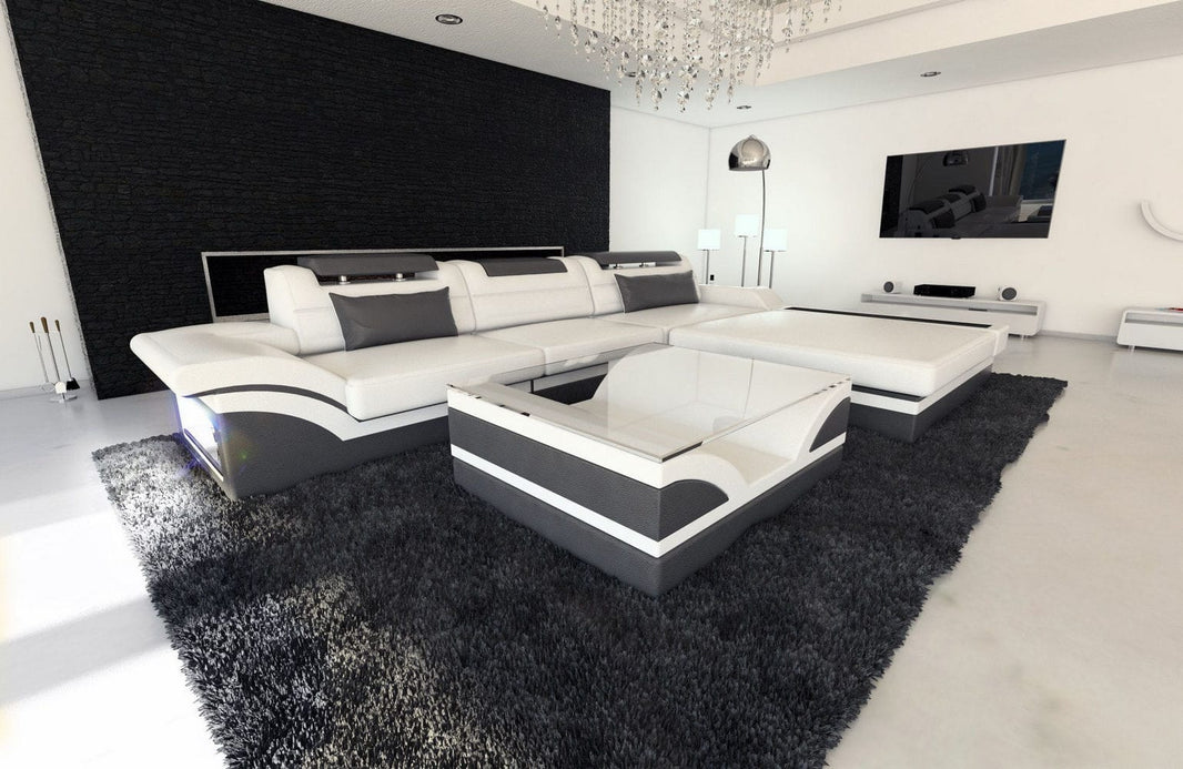 Mini Ecksofa Parma L-Form in Leder