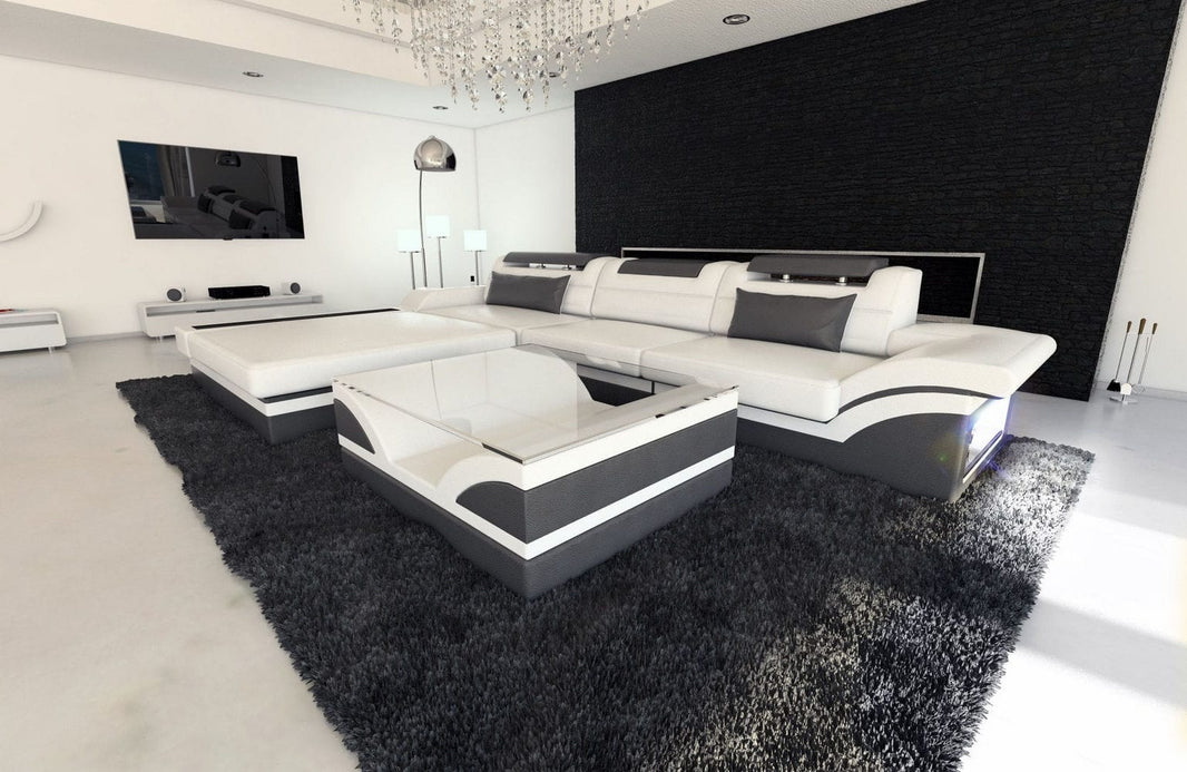 Mini Ecksofa Parma L-Form in Leder