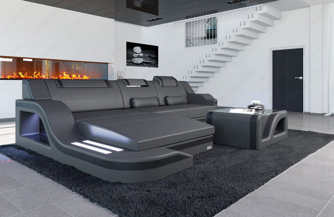 Ecksofa Palermo L-Form in Leder