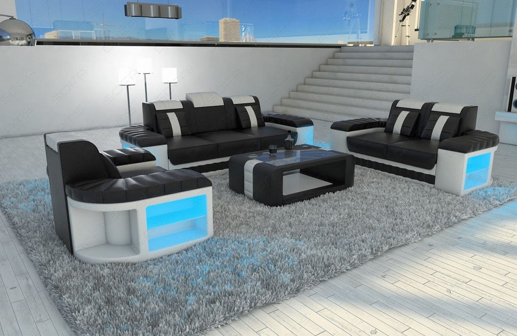 Sofa Set Bellagio in Leder