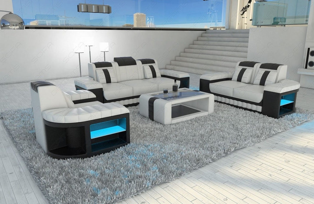 Sofa Set Bellagio in Leder