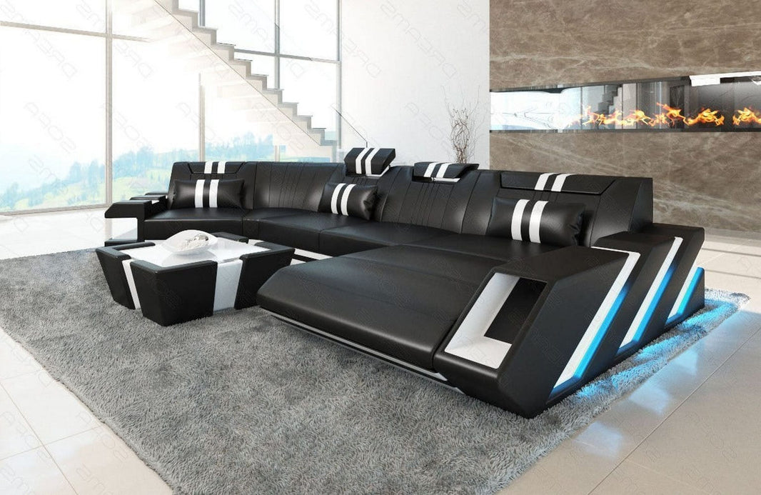 Leder Couch Apollonia C-Form