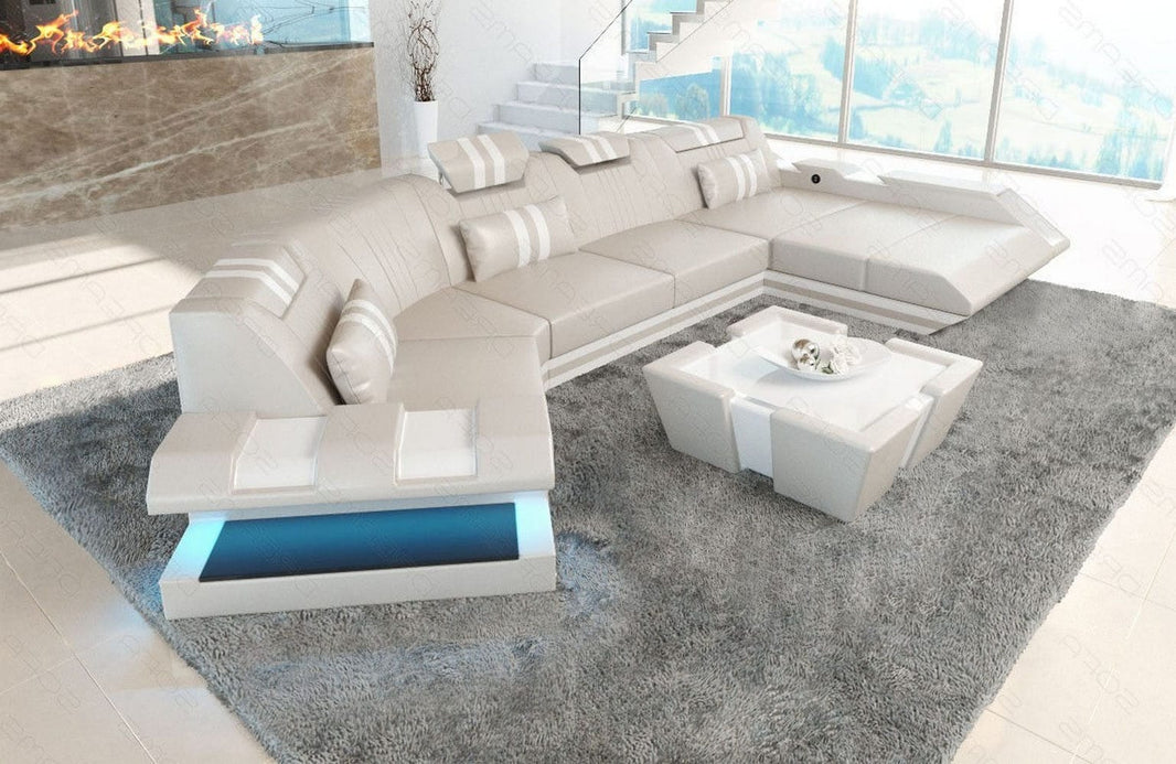 Leder Couch Apollonia C-Form
