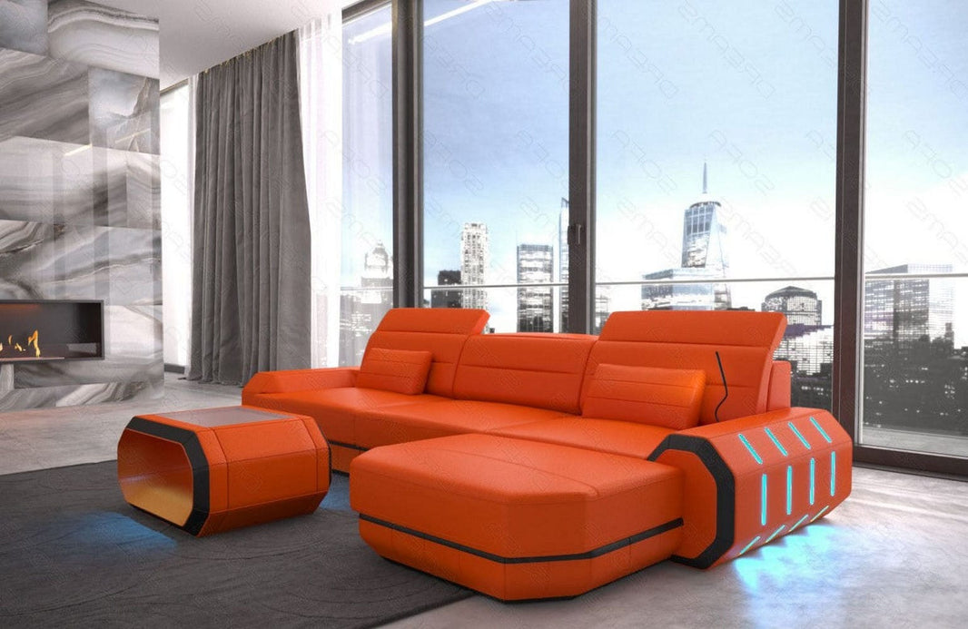 Ecksofa Roma L-Form aus Leder