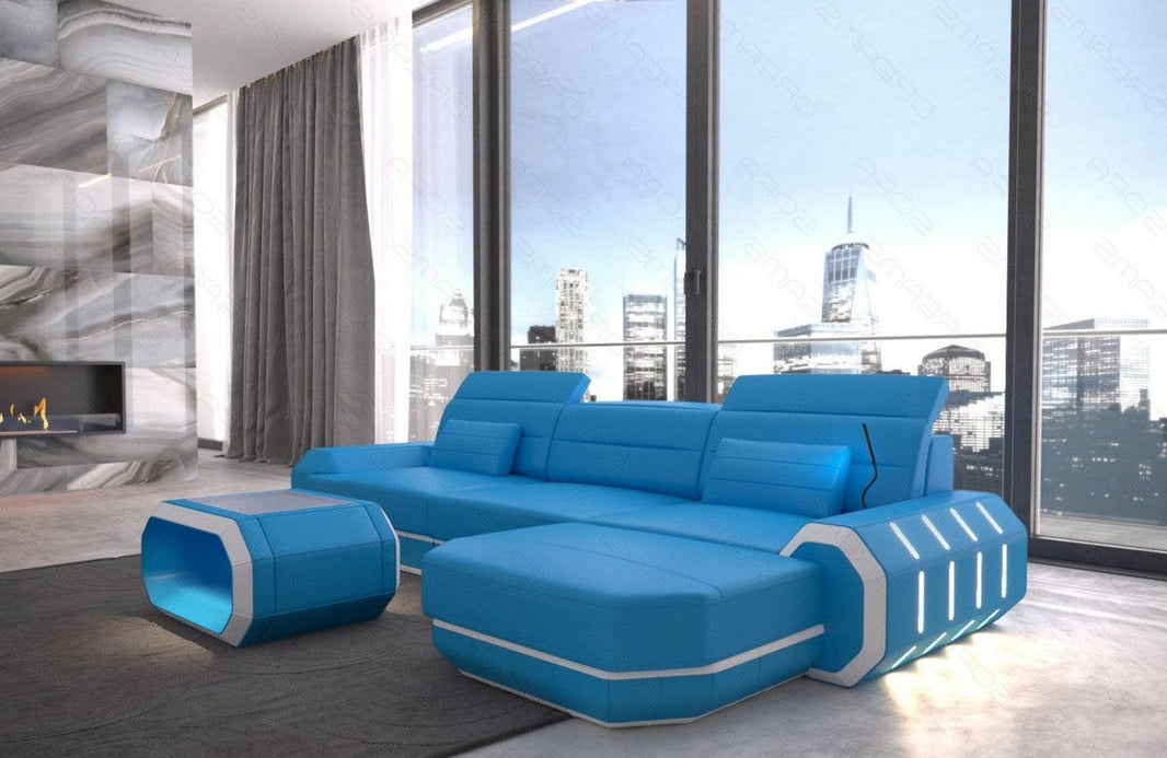 Ecksofa Roma L-Form aus Leder