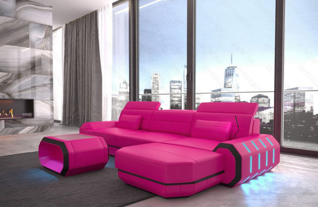 Ecksofa Roma L-Form aus Leder