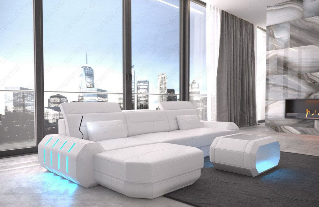 Ecksofa Roma L-Form aus Leder